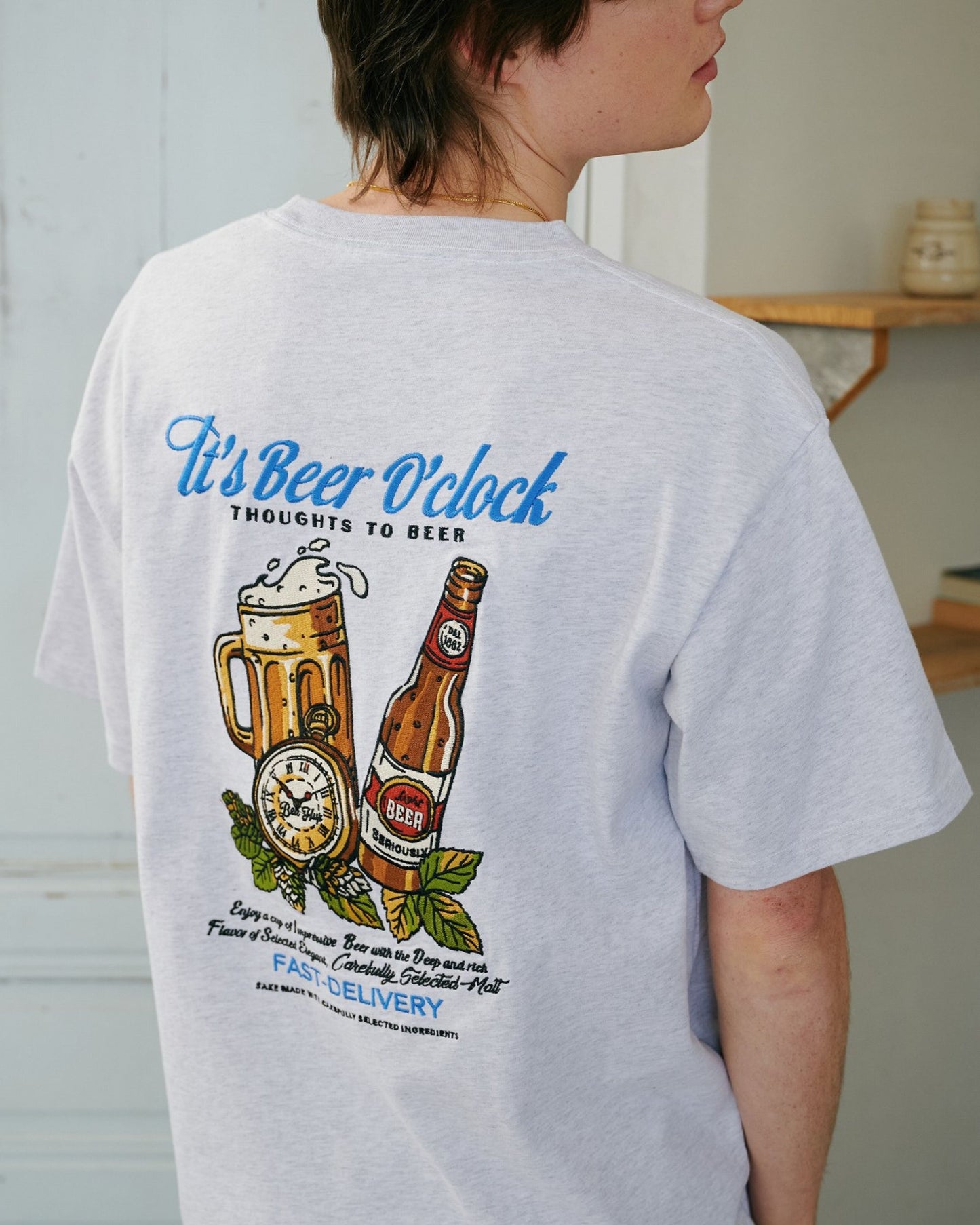 Beer Embroidery Tee