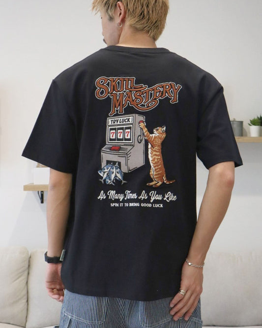 スロットネコ刺繍T