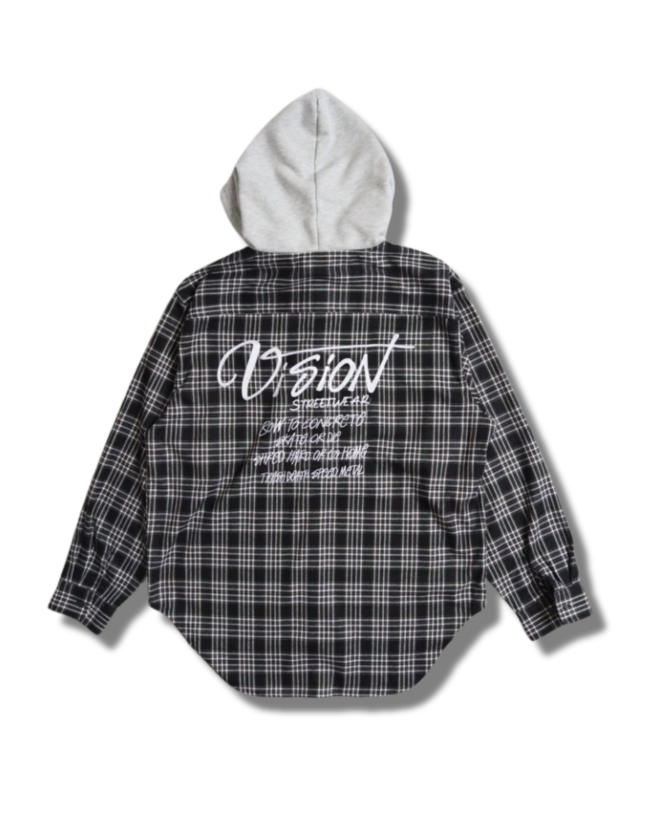 VISION STREET WEAR】Hoodie Check Shirt / 90s ストリートフード