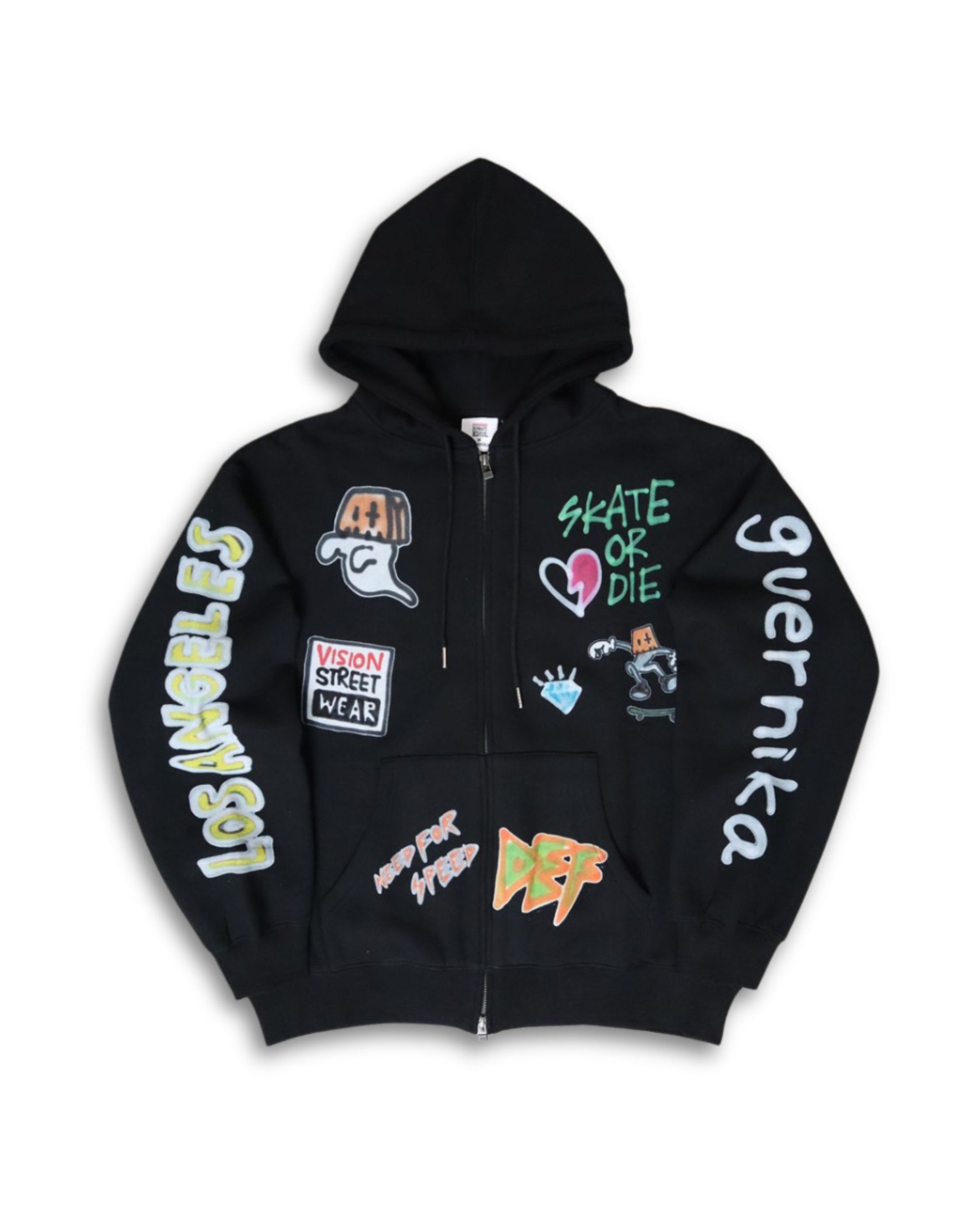 【guernika】All-Print  Zip Hoodie / スプレーアート総柄 Wジップパーカー