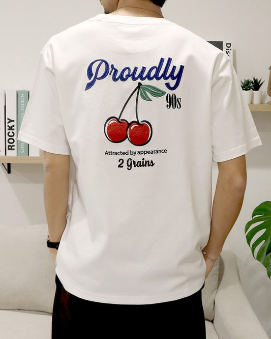 レトロチェリー刺繍T