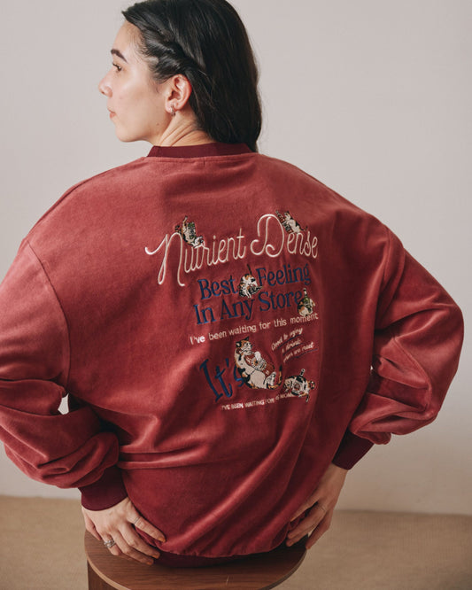 Cats & Drink Velor Sweatshirt