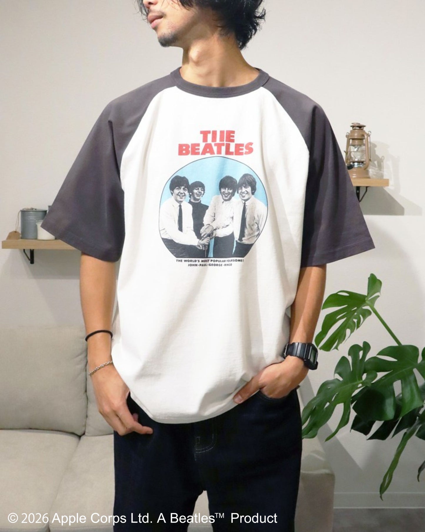 【ビートルズ】レコード柄ラグランT