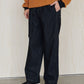ベルト付きワイドデニムパンツ