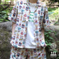 【梨地】総柄シャツ