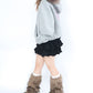 Ponch fur hood zip hoodie / ポンチファーフードZIPパーカー