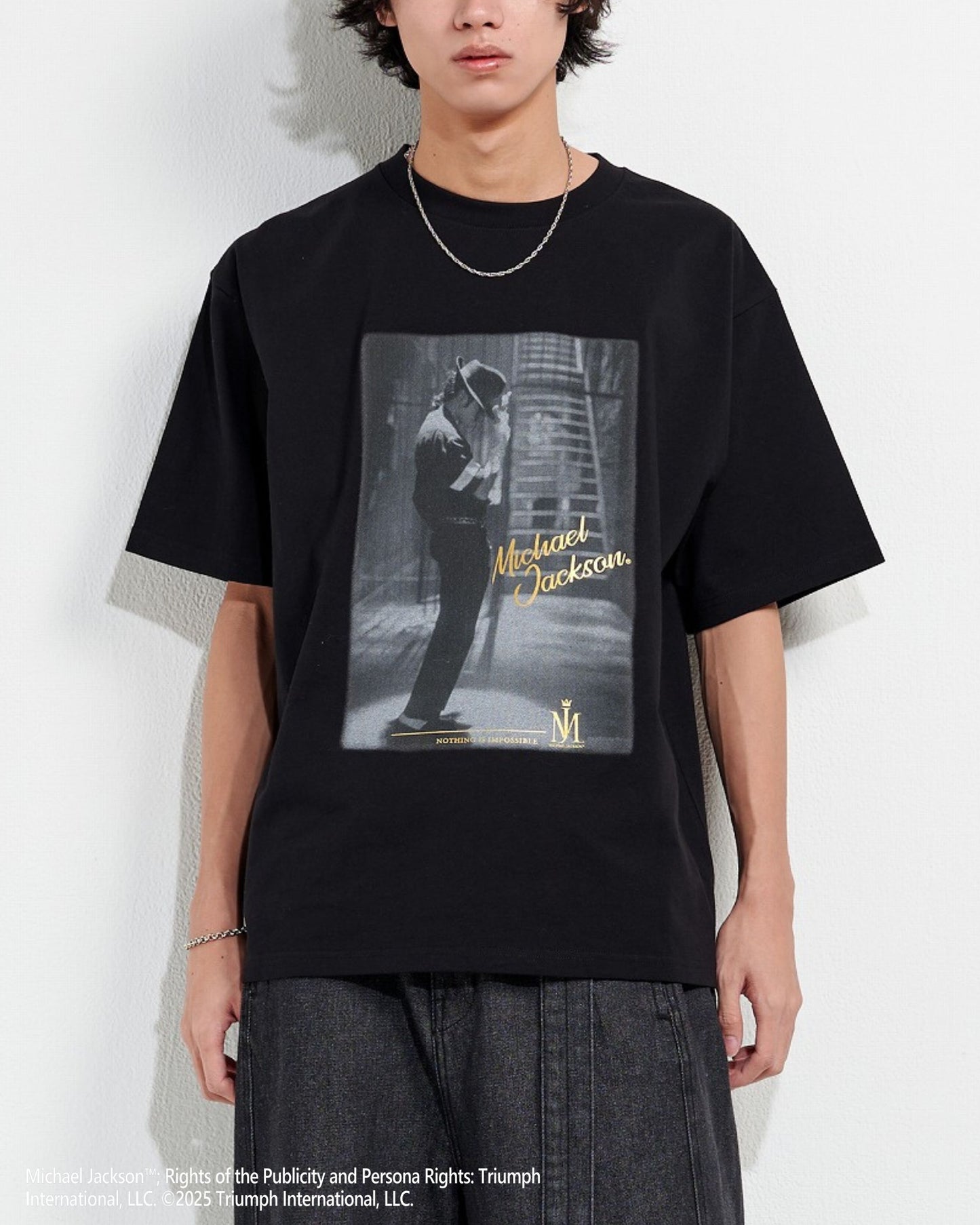 【Michael Jackson】Gold Foil Print Tee
