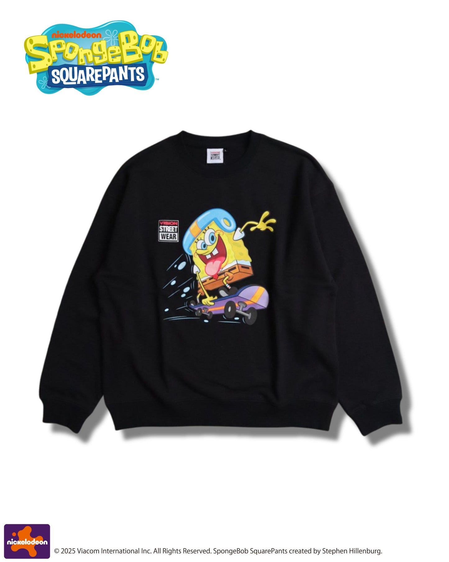 【スポンジ・ボブコラボ】Skateboard Sweatshirt / POPプリントコラボスウェット
