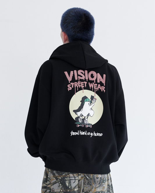 Ghost check hood ZIPPK / ゴーストチェックフードパーカー
