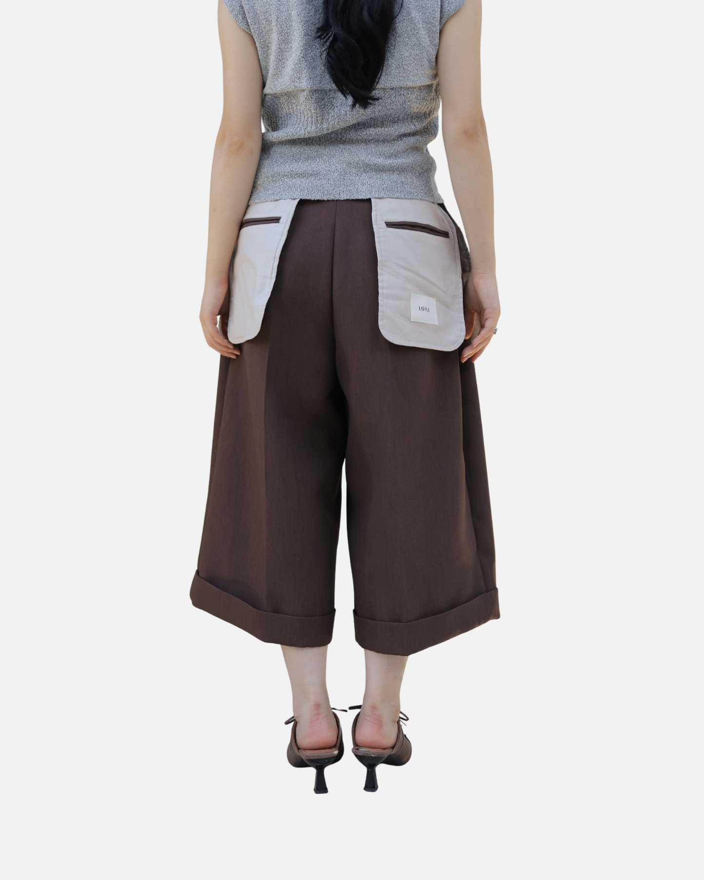 【LOILE】Avant Flap Shorts BROWN