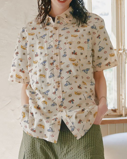 レトロ総柄シャツ