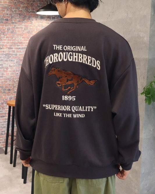 馬刺繍ロゴスウェット