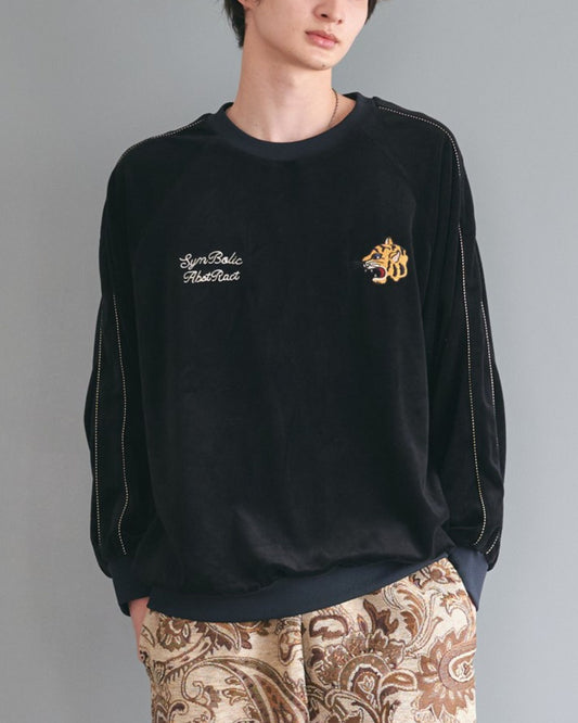 Velour Raglan Sweatshirt