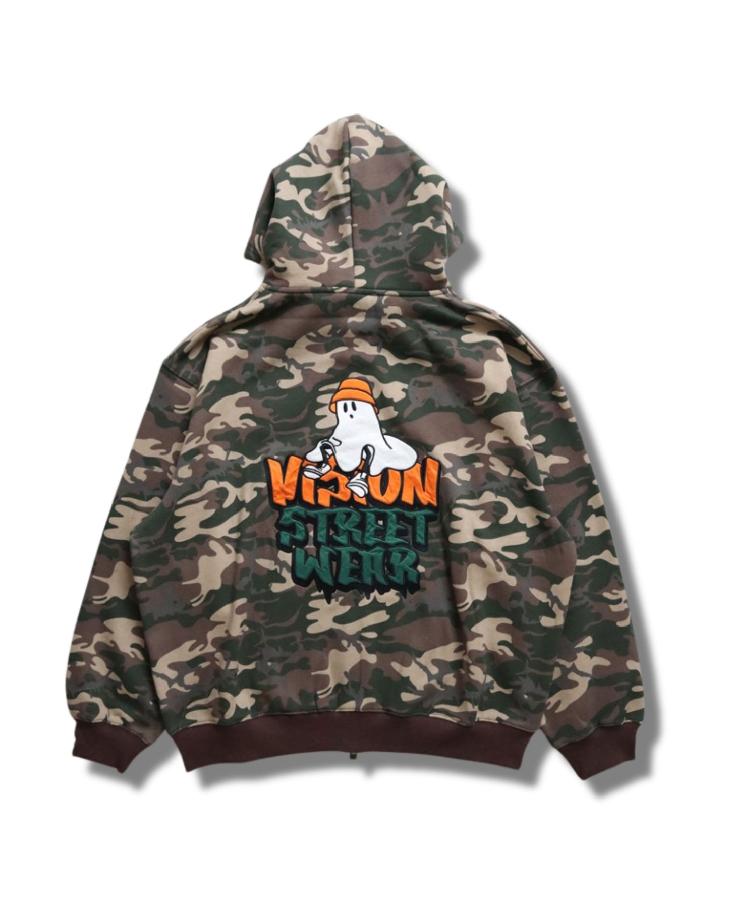 Ghost Satin Zip Hoodie