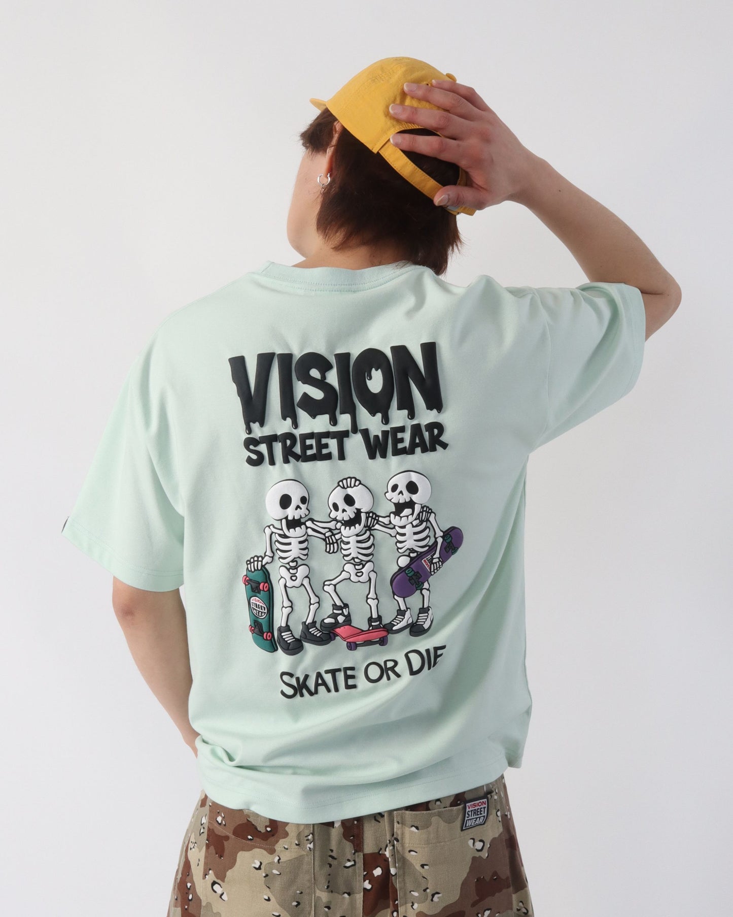Skull Dry T / 清涼素材スカルTシャツ