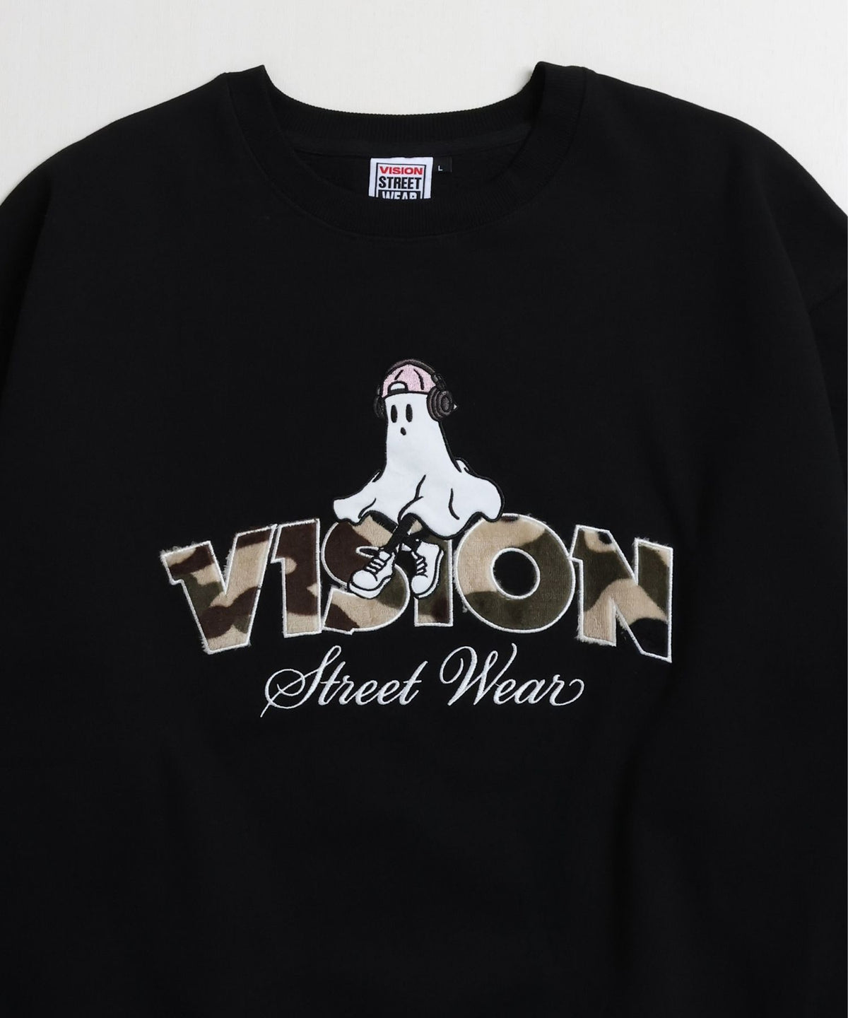 Ghost Logo Sweat / 【裏起毛】ゴースト異素材ロゴスウェット