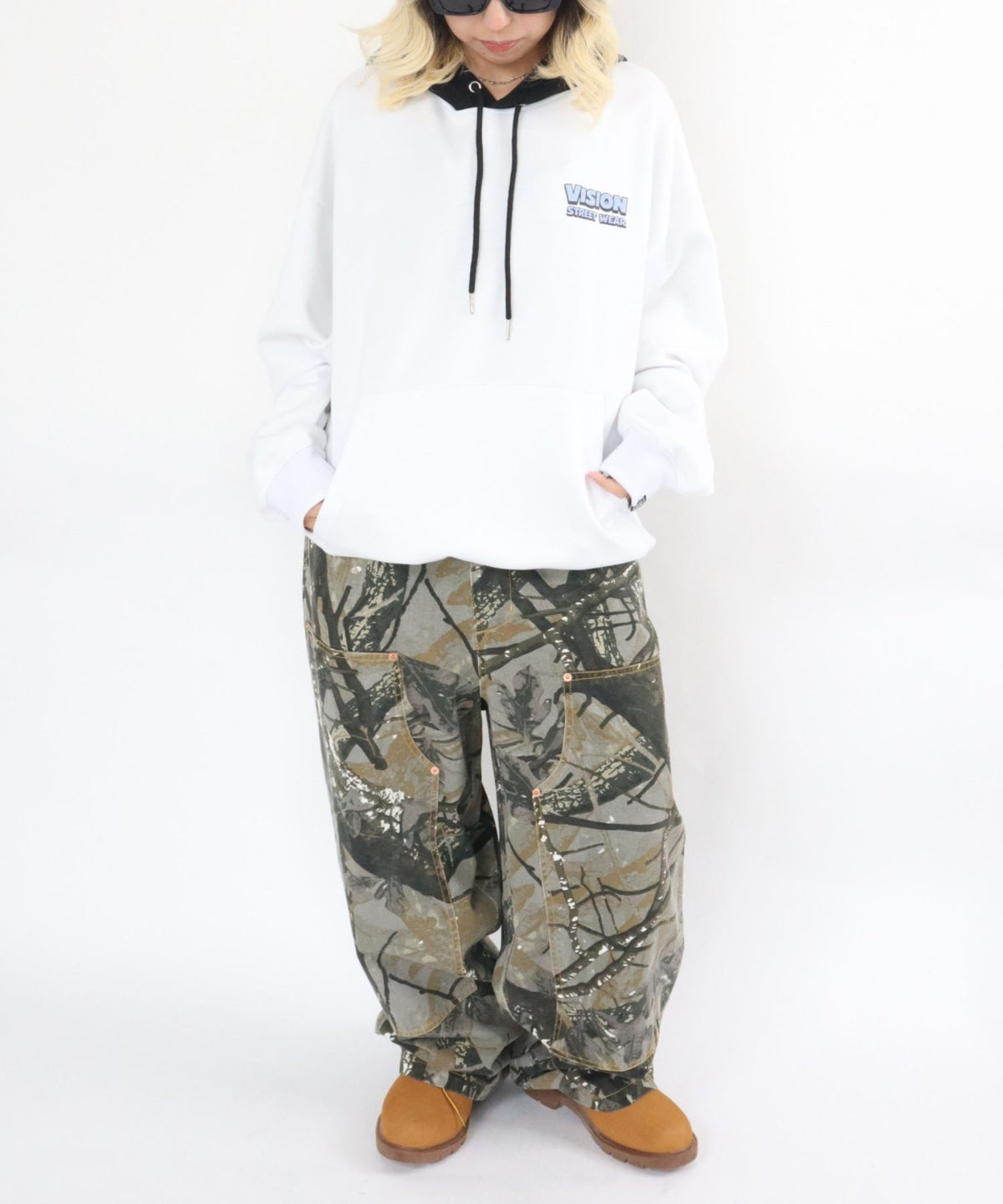 Dinosaur ghost hoodie / ゴースト配色フーディー