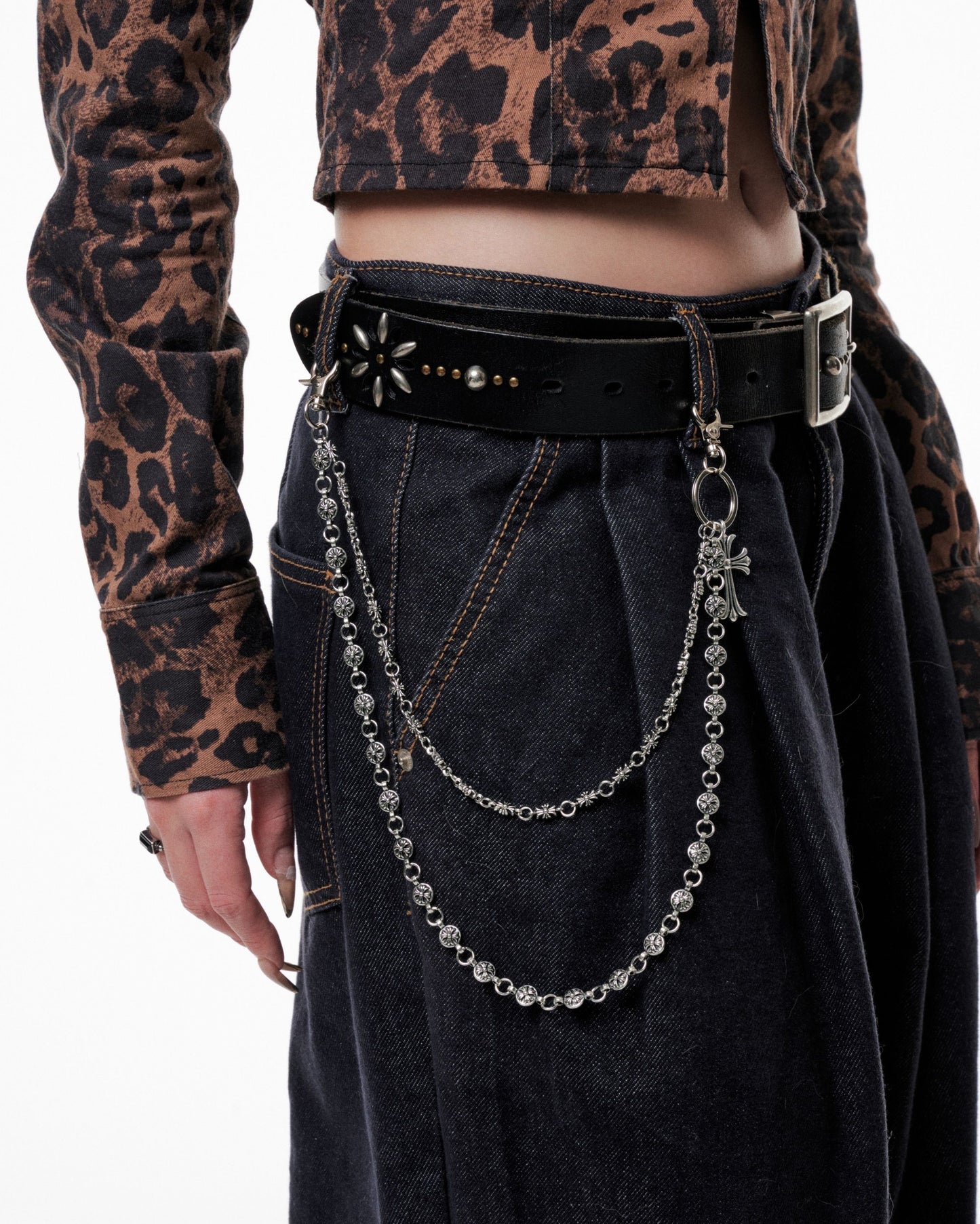 Cross W Chain belt / クロスチャームチェーンベルト