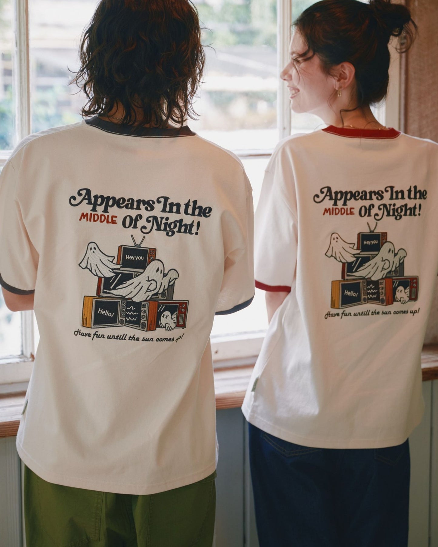 ミッドナイトオバケ刺繍T