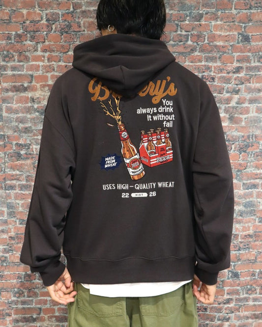 ビール刺繍パーカー