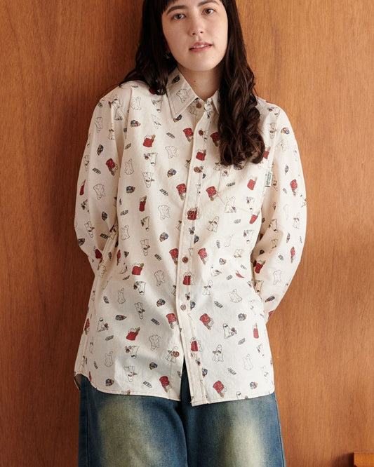 レトロ総柄シャツ