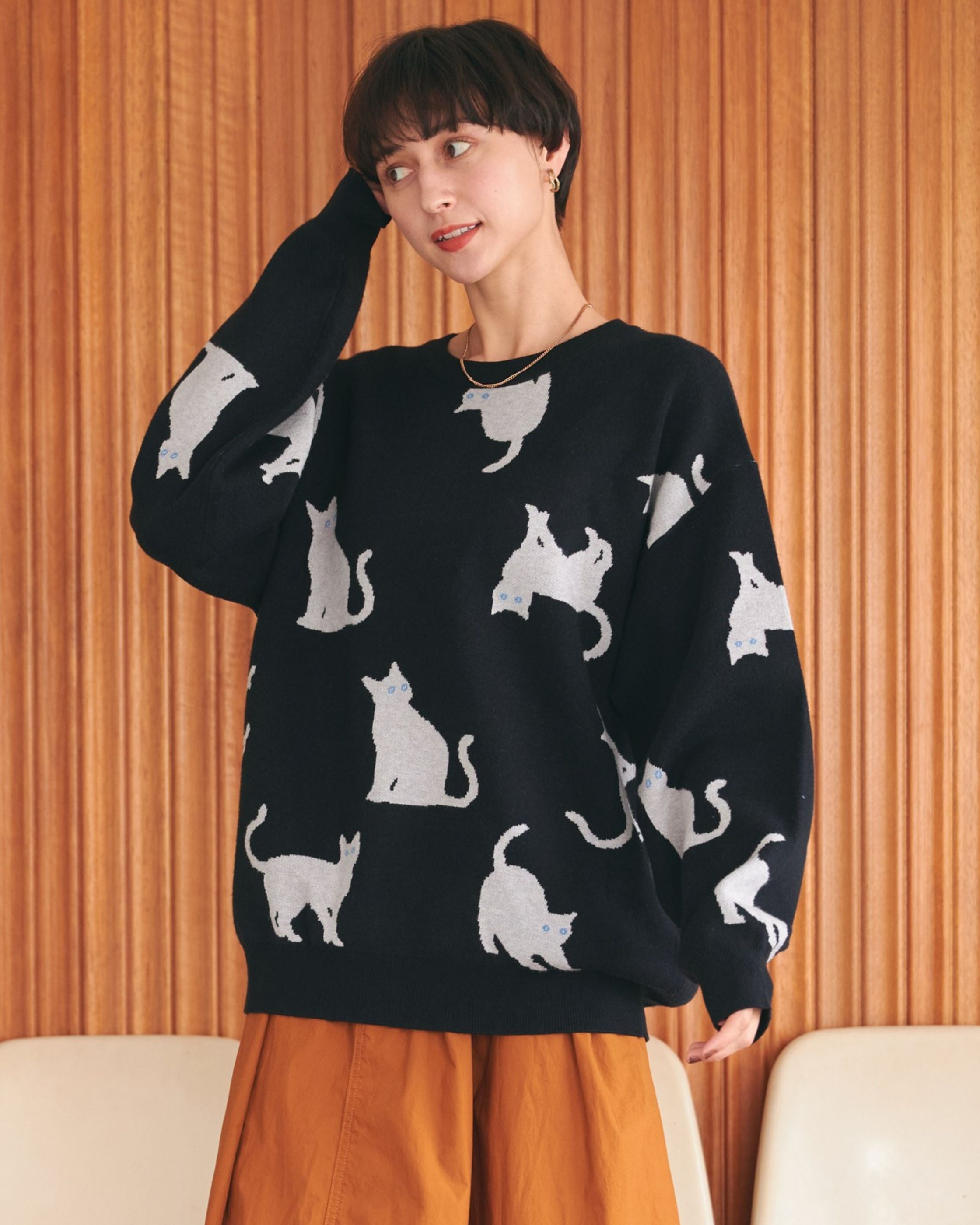 POWER TO THE PEOPLE】Cat Pattern Knit – Ha-Li-C STORE（ハリック