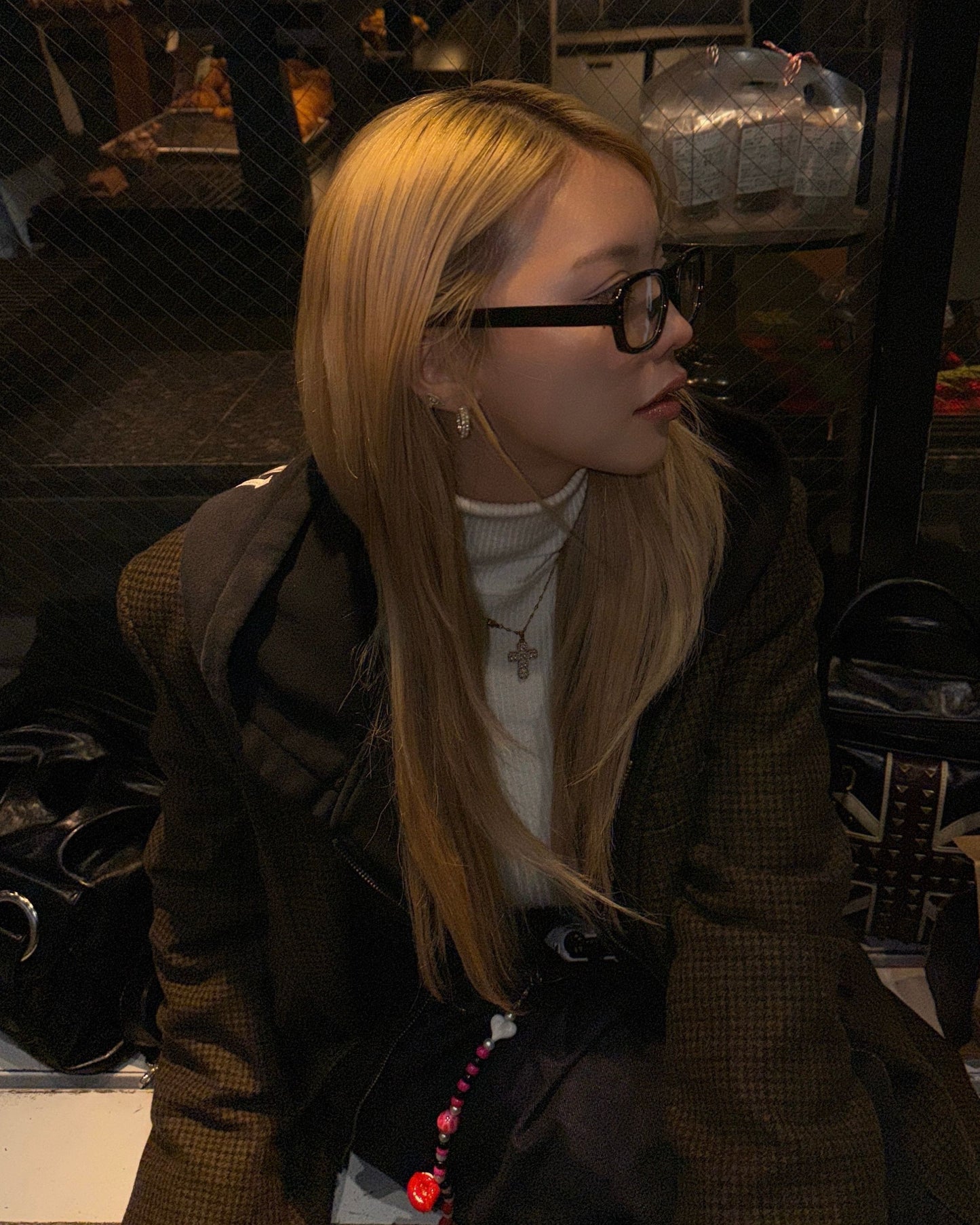 Round fashion glass / クリアメガネ