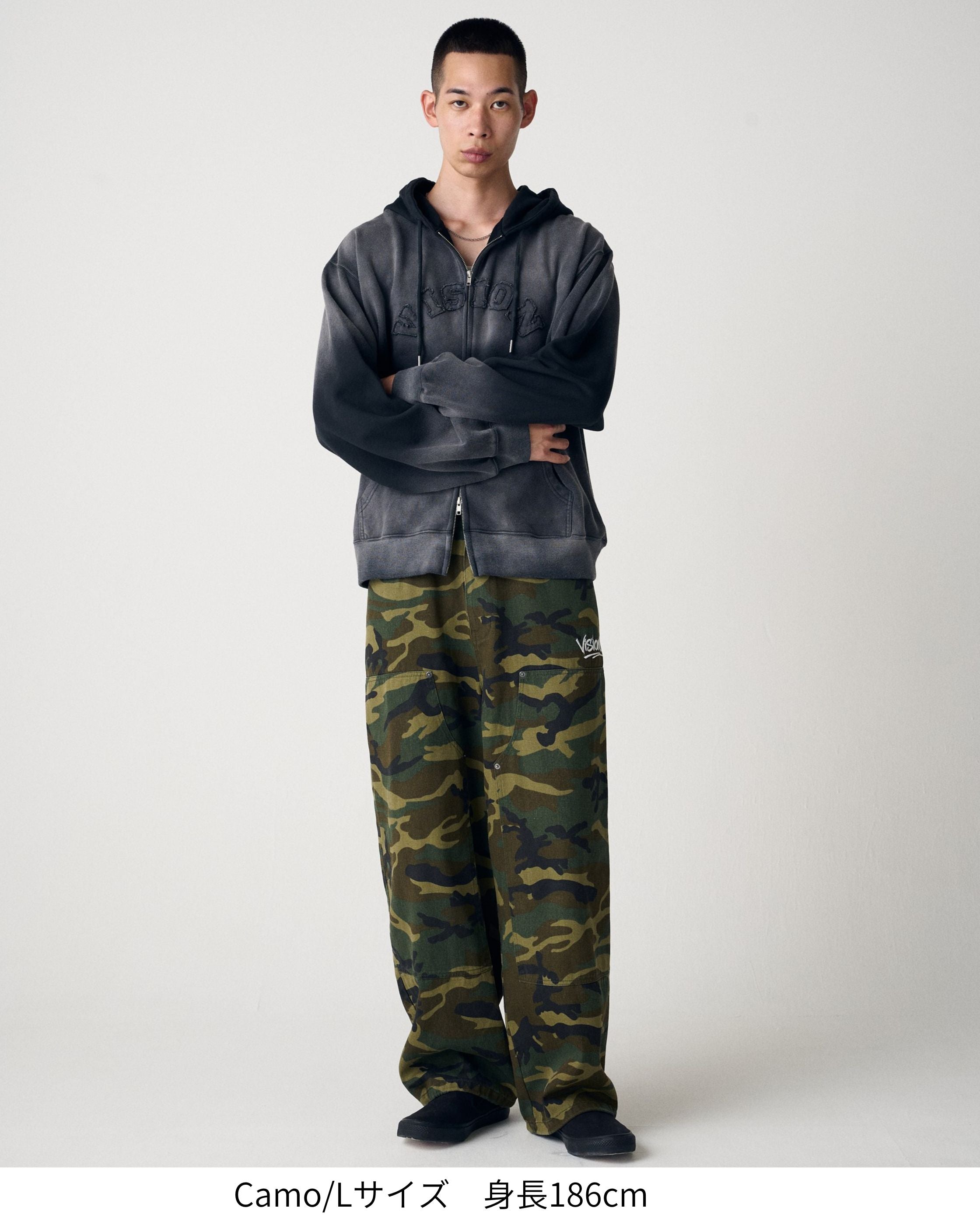 VISION STREET WEAR】Double Knee Denim / ロゴ刺繍ダブルニー デニム