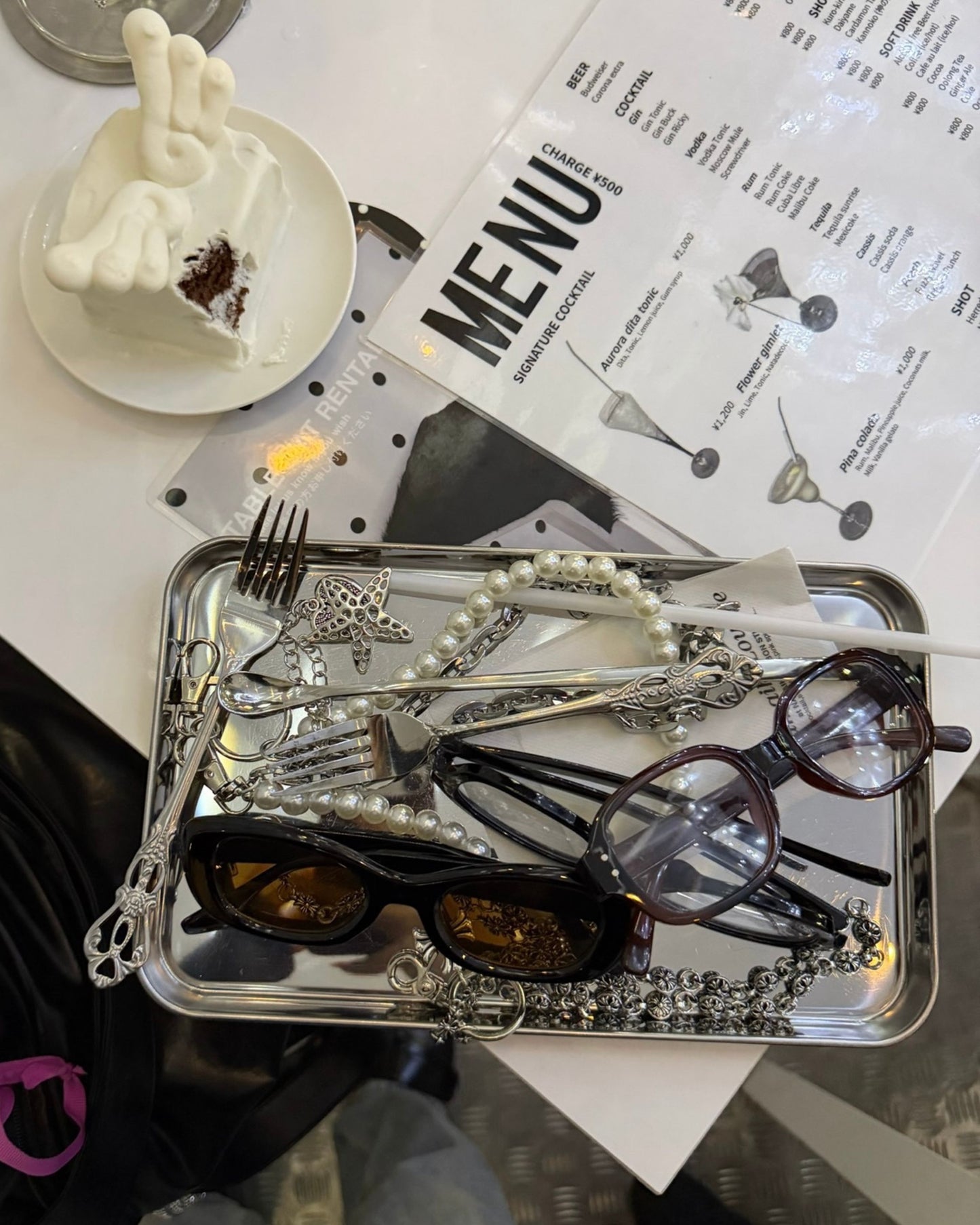 Round fashion glass / クリアメガネ