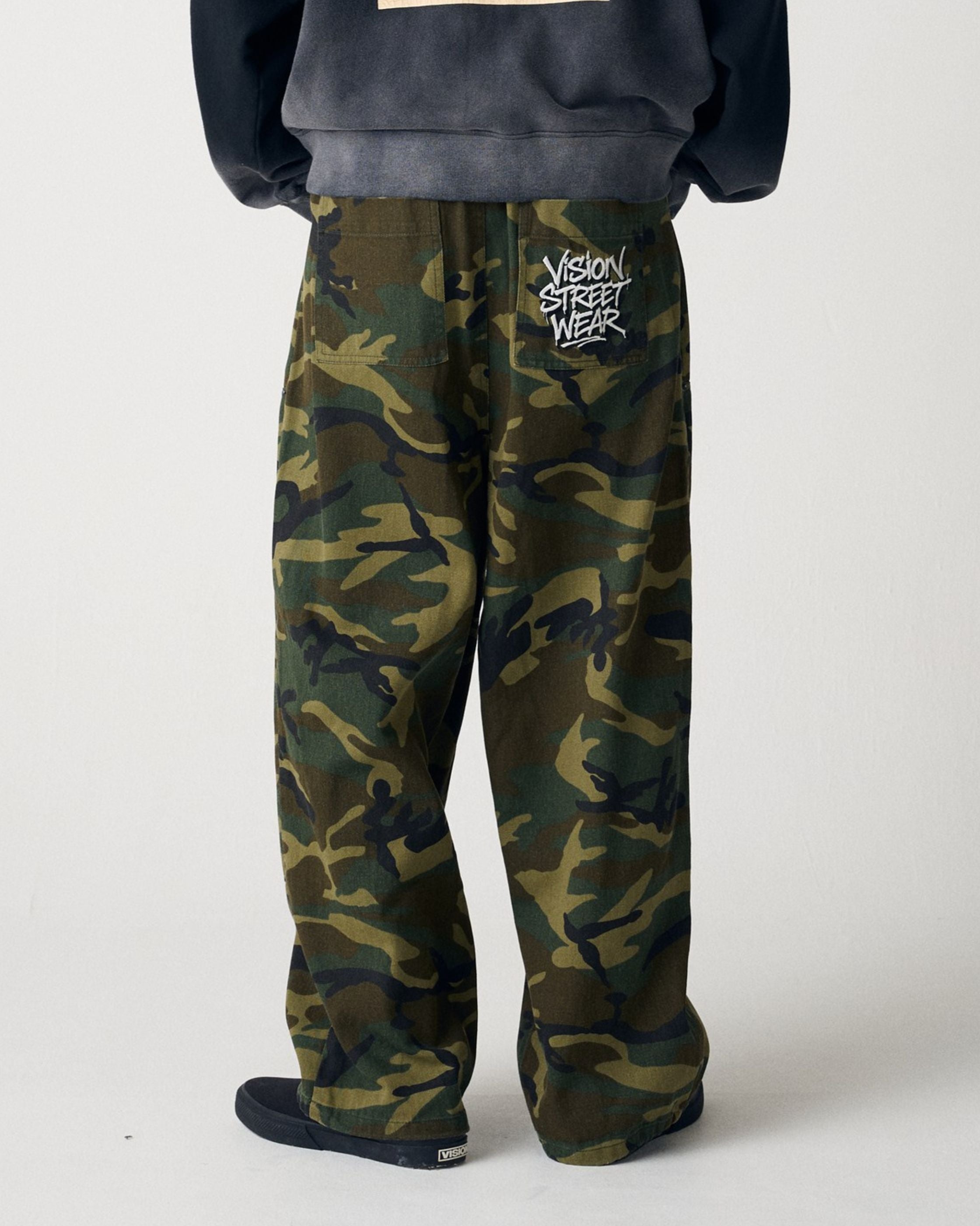 VISION STREET WEAR】Double Knee Denim / ロゴ刺繍ダブルニー デニム