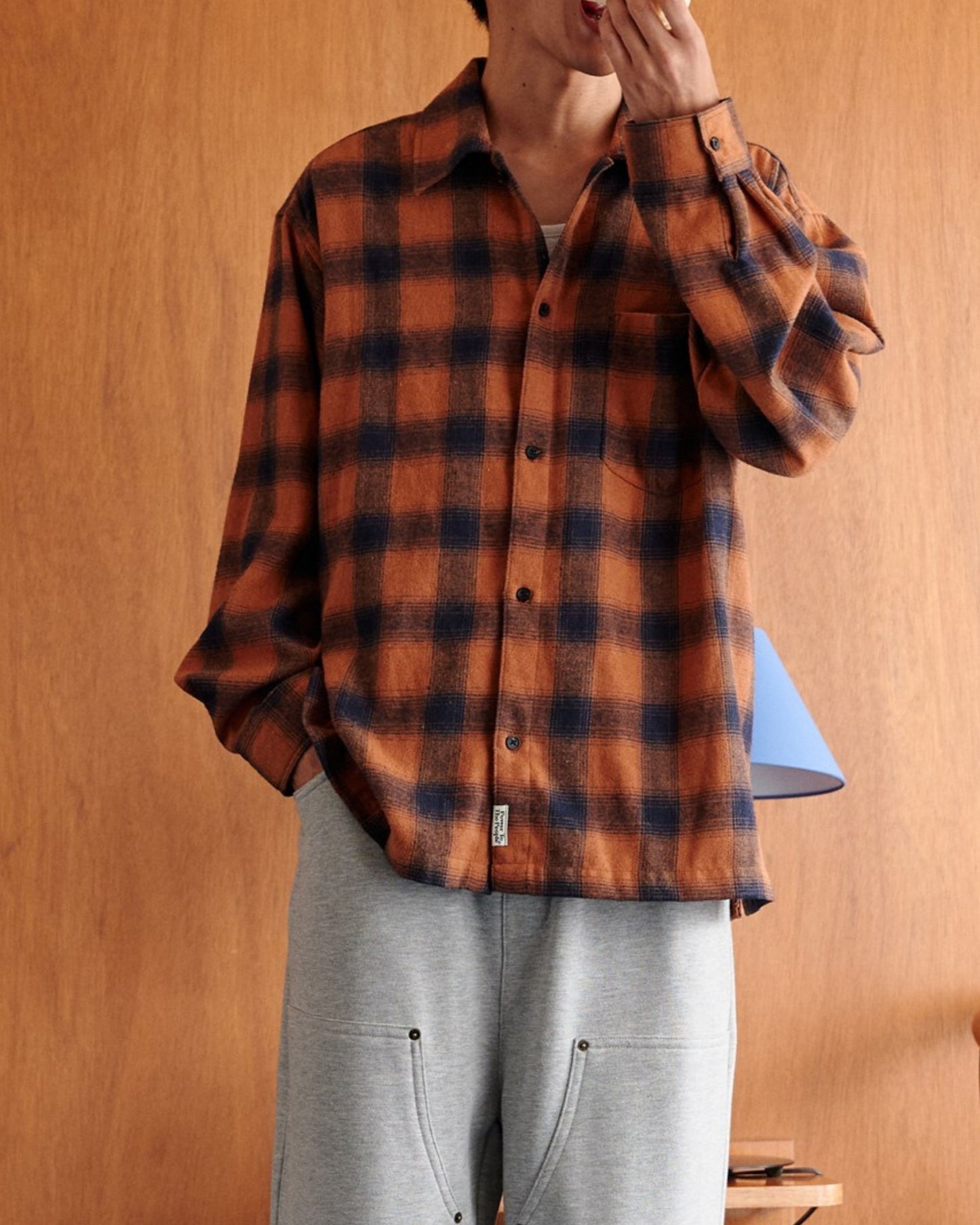 【10色展開】ネルチェックシャツ