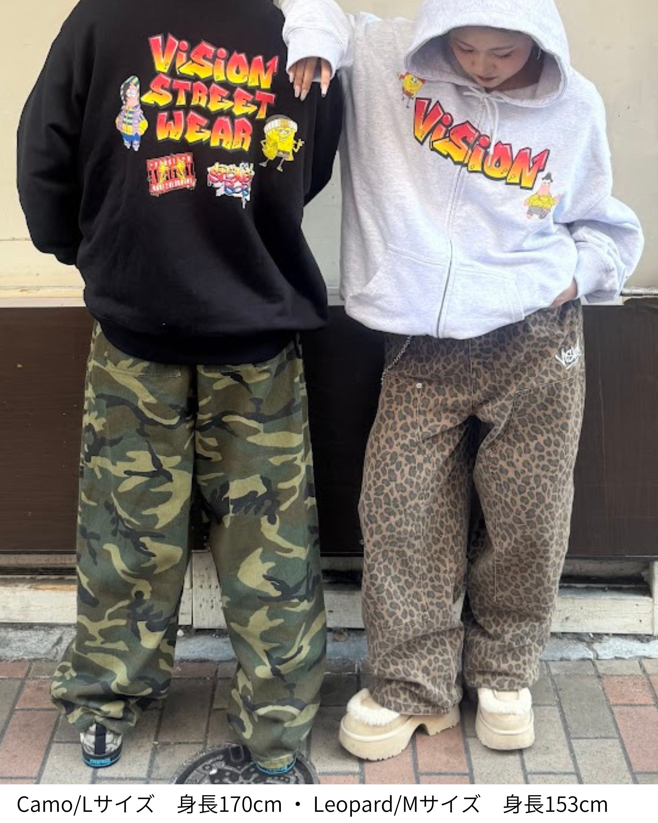 VISION STREET WEAR】Double Knee Denim / ロゴ刺繍ダブルニー デニム