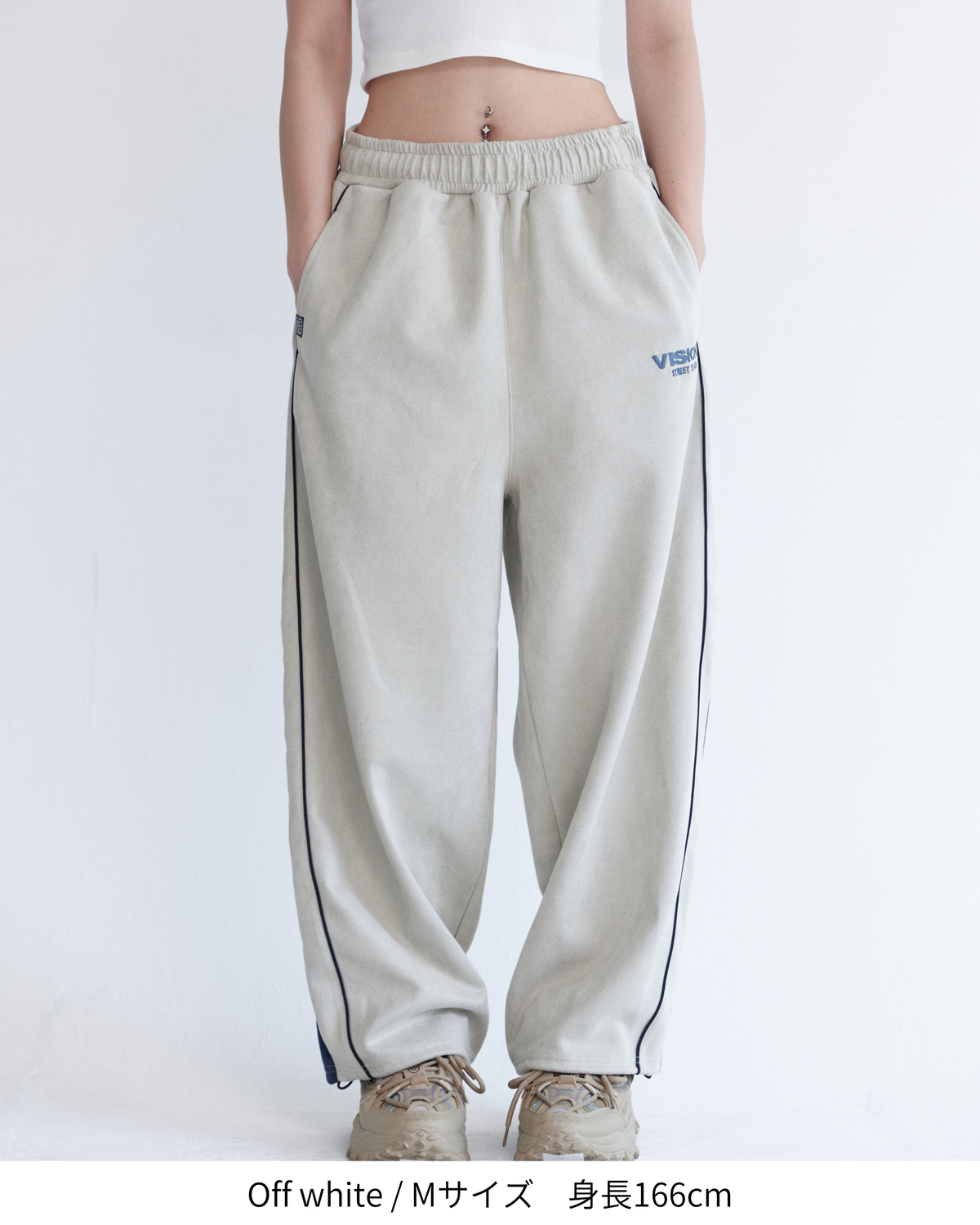 Fake suede track pants / フェイクスエードトラックパンツ