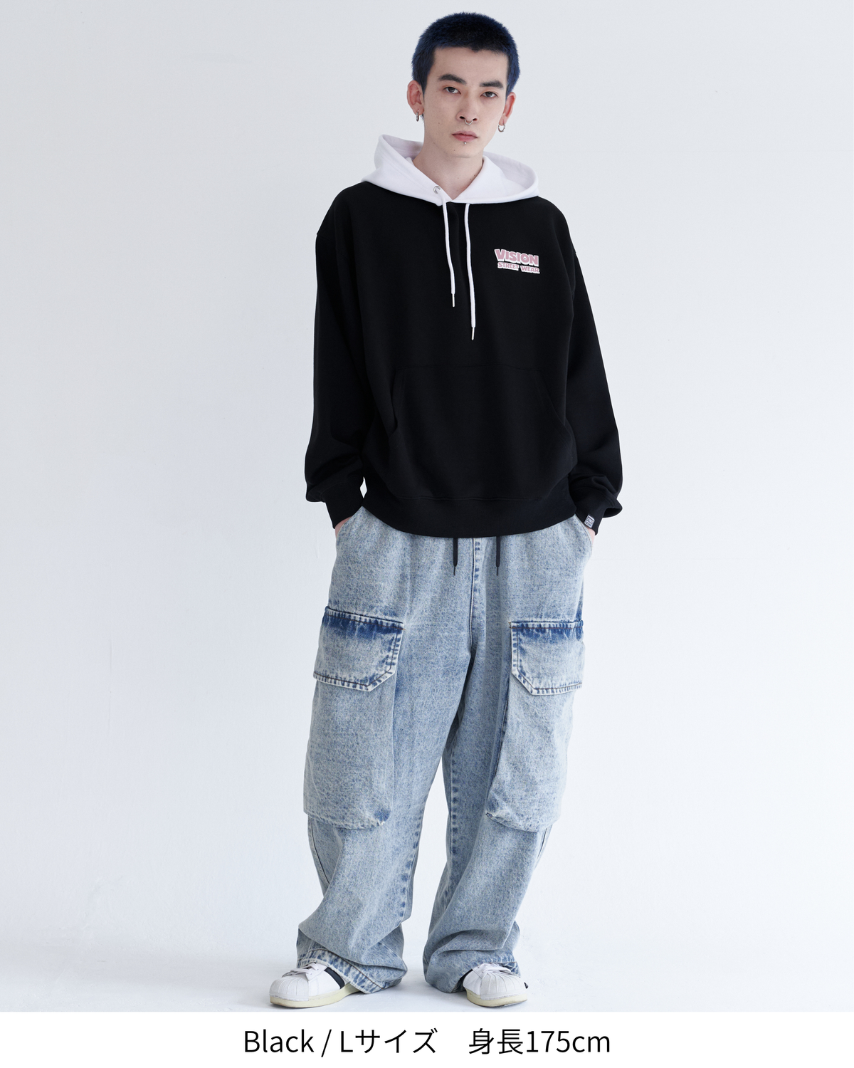 Dinosaur ghost hoodie / ゴースト配色フーディー