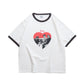 【ビートルズ】ハート柄リンガーT