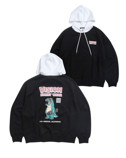 Dinosaur ghost hoodie / ゴースト配色フーディー