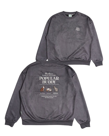 Cat Suede Sweatshirt