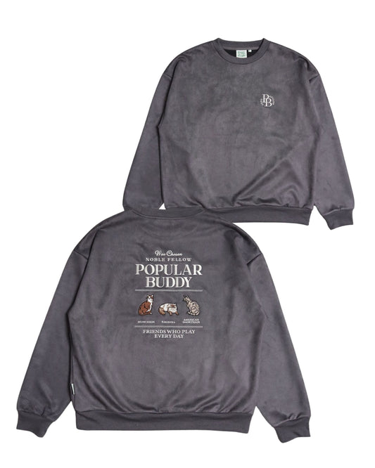 Cat Suede Sweatshirt