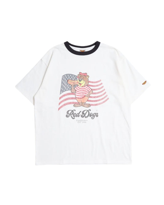 【RedDogs】Ringer BearFlagT-shirt