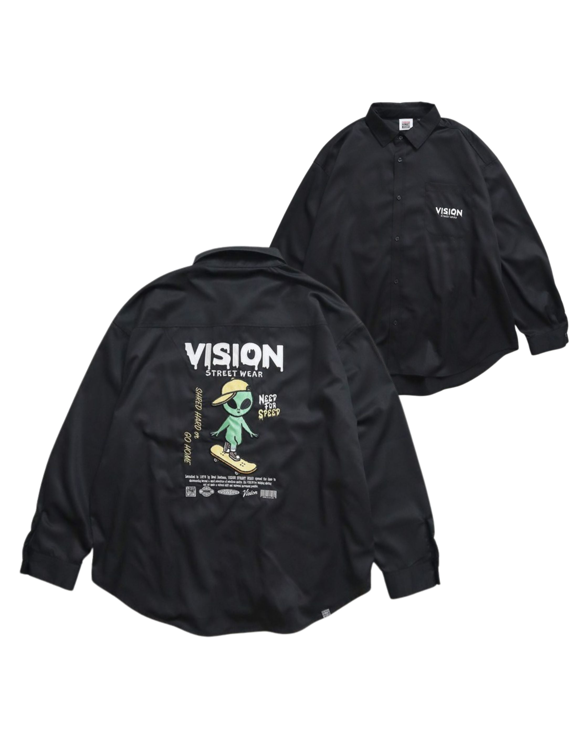 VISION STREET WEAR】Alien Embro Shirt / エイリアン刺繍シャツ – Ha