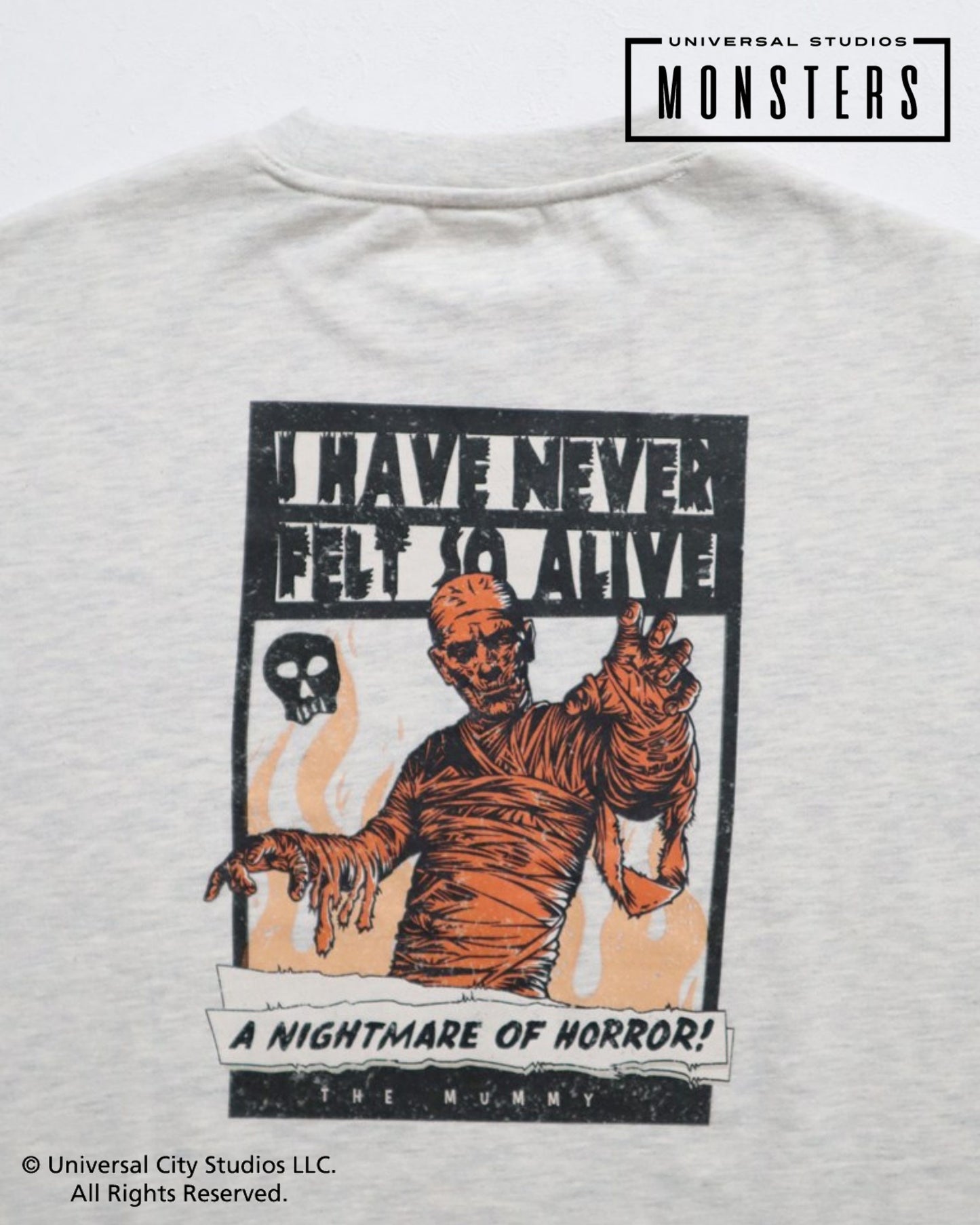 【UNIVERSAL MONSTERS】ポスターイラストスウェット　マミー柄