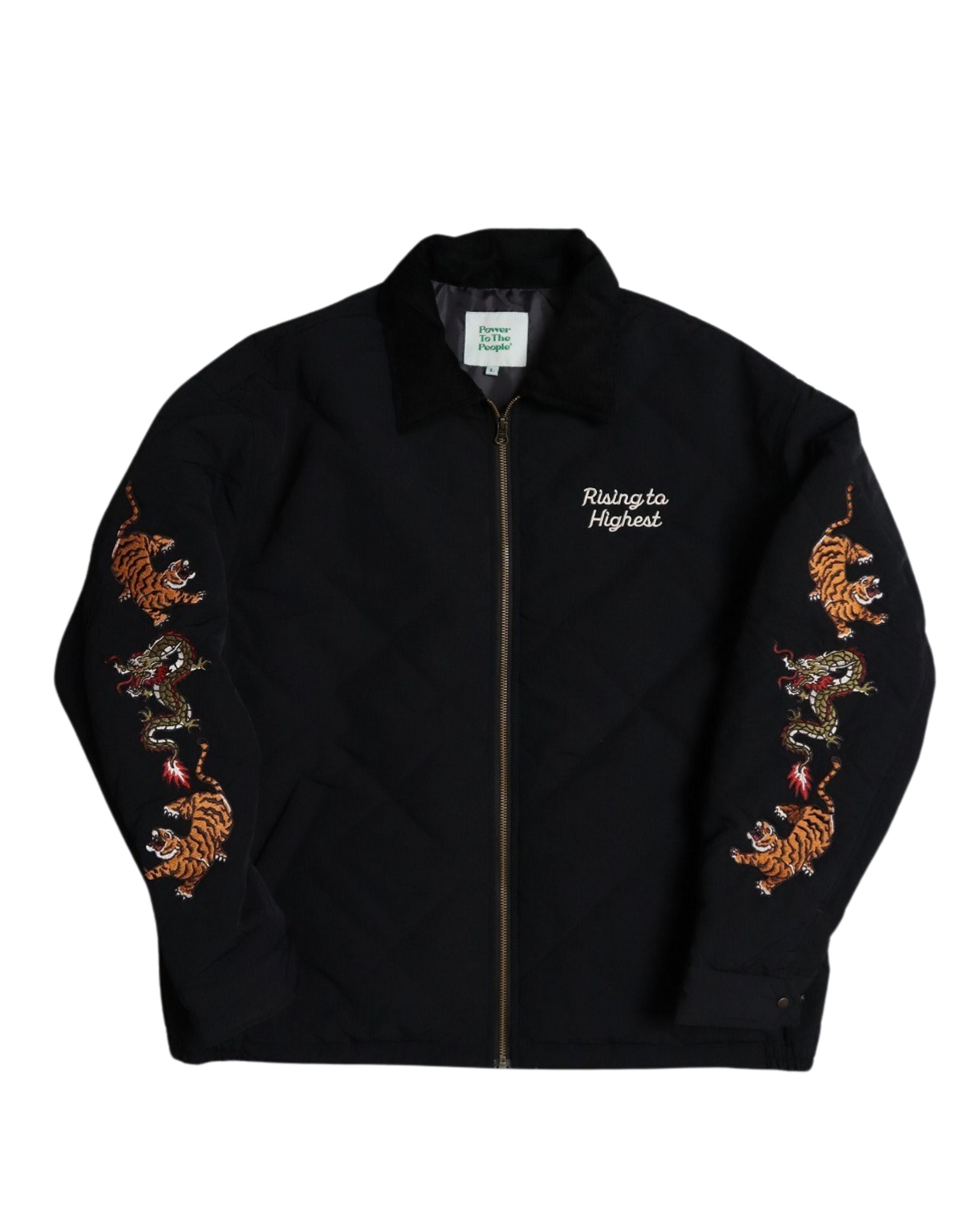 POWER TO THE PEOPLE】Embroidered Sleeve Quilted Jacket – Ha