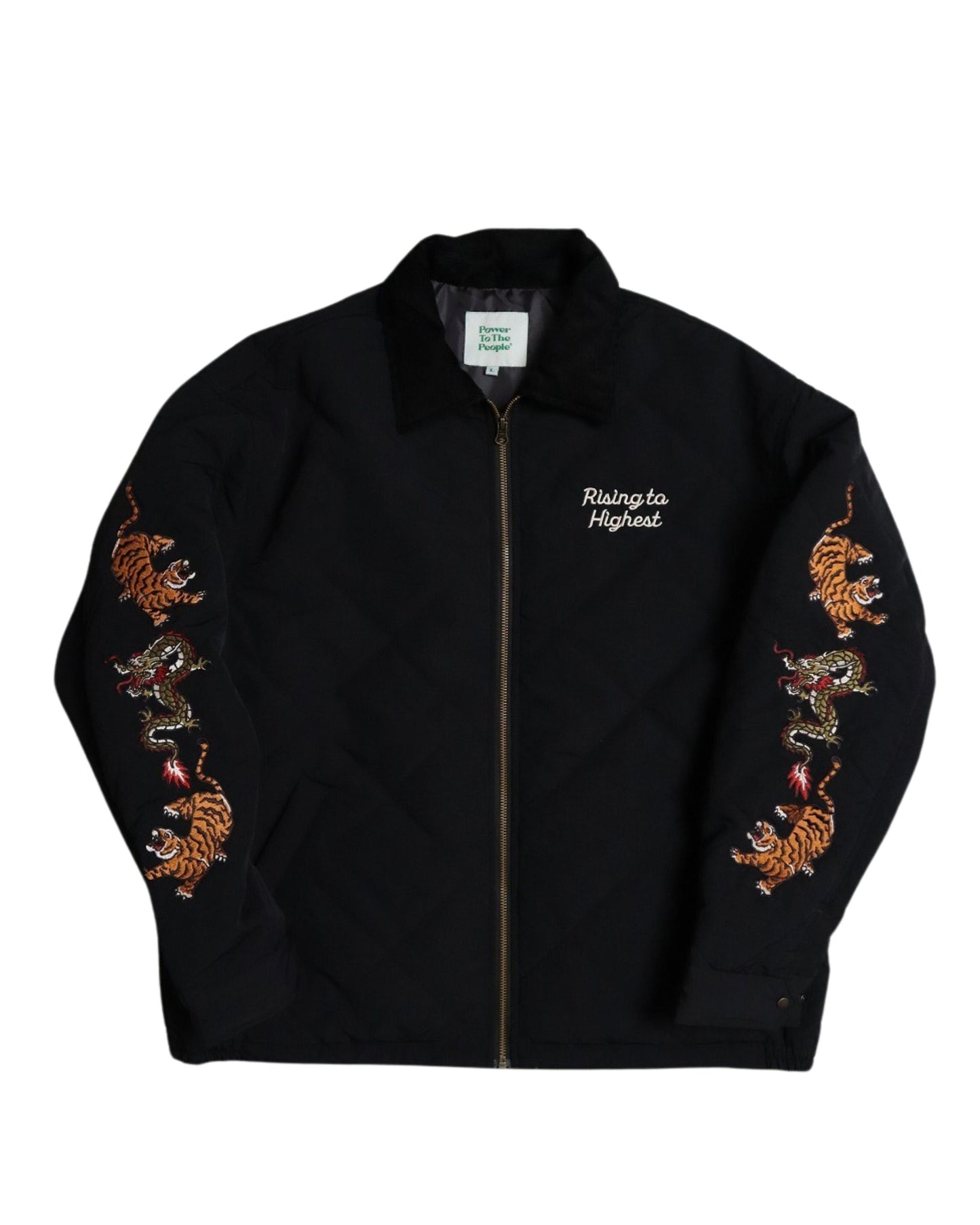 Embroidered Sleeve Quilted Jacket
