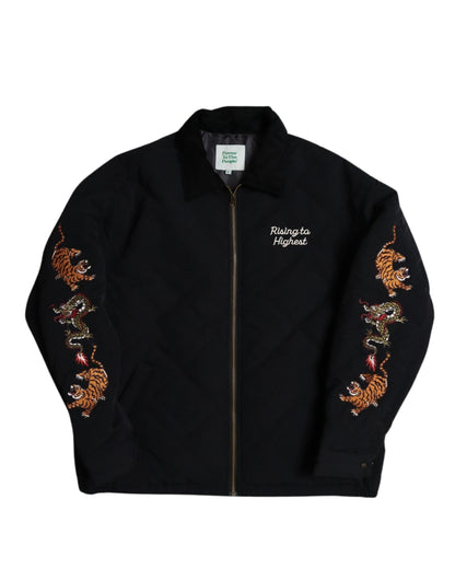 Embroidered Sleeve Quilted Jacket