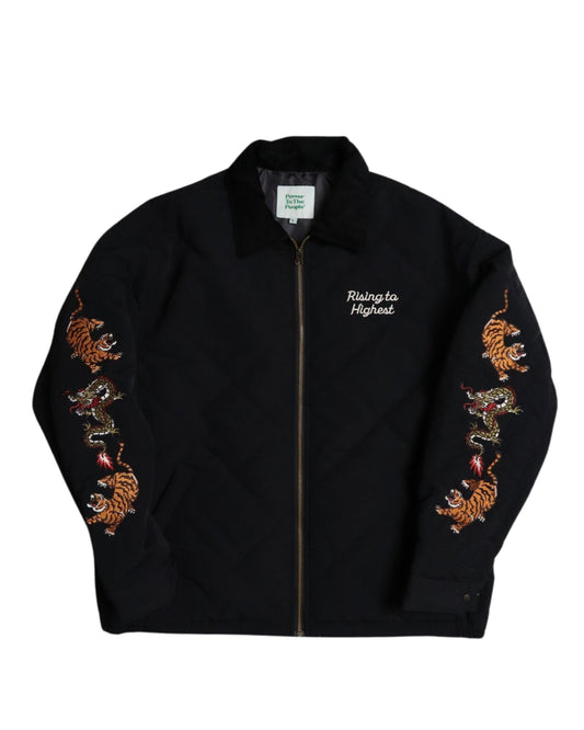 Embroidered Sleeve Quilted Jacket