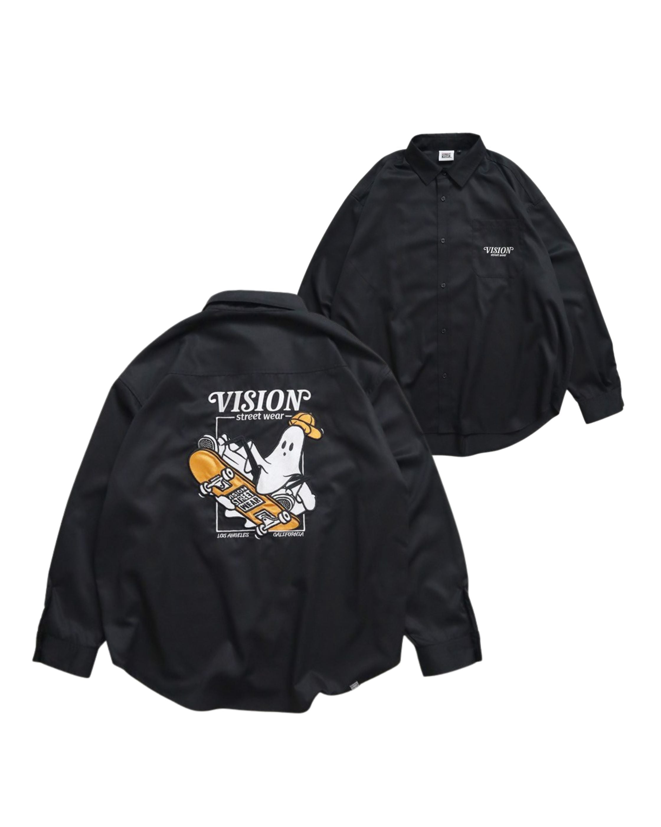 VISION STREET WEAR】Melanchholy Ghost Shirt / ゴースト刺繍