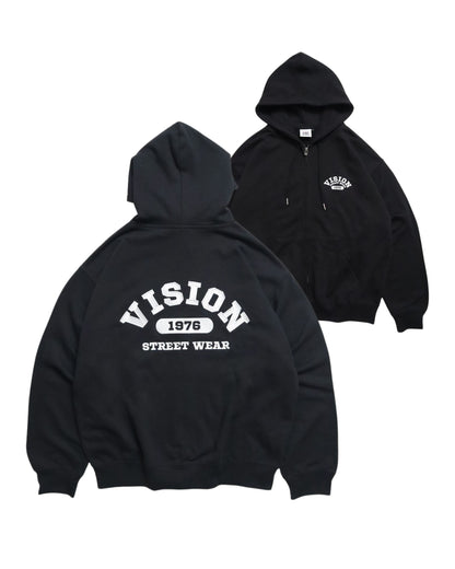 College Logo ZIP Hoodie / カレッジ刺繍パーカー