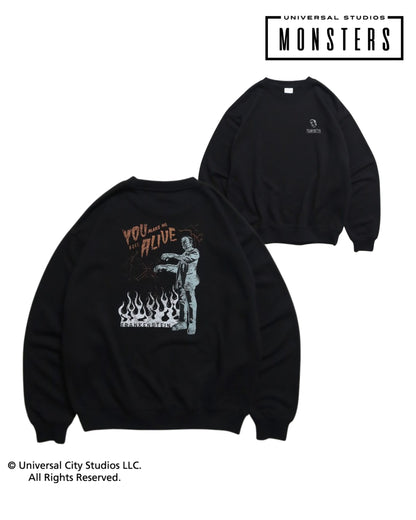 【UNIVERSAL MONSTERS】ポスターイラストスウェット　フランケンシュタイン柄
