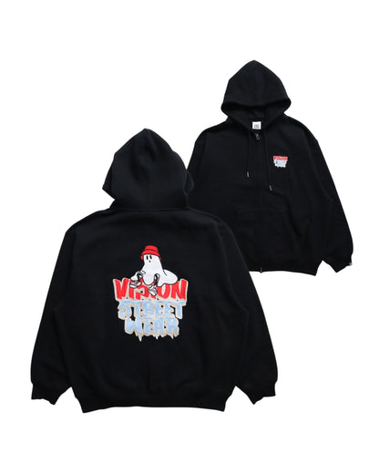 Ghost Satin Zip Hoodie