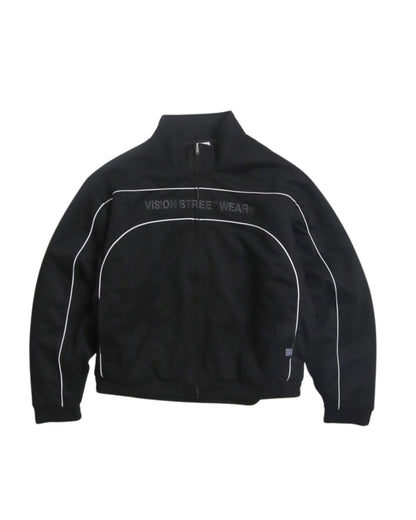 Fake suede piping padded jacket / フェイクスエードパイピング中綿ジャケット